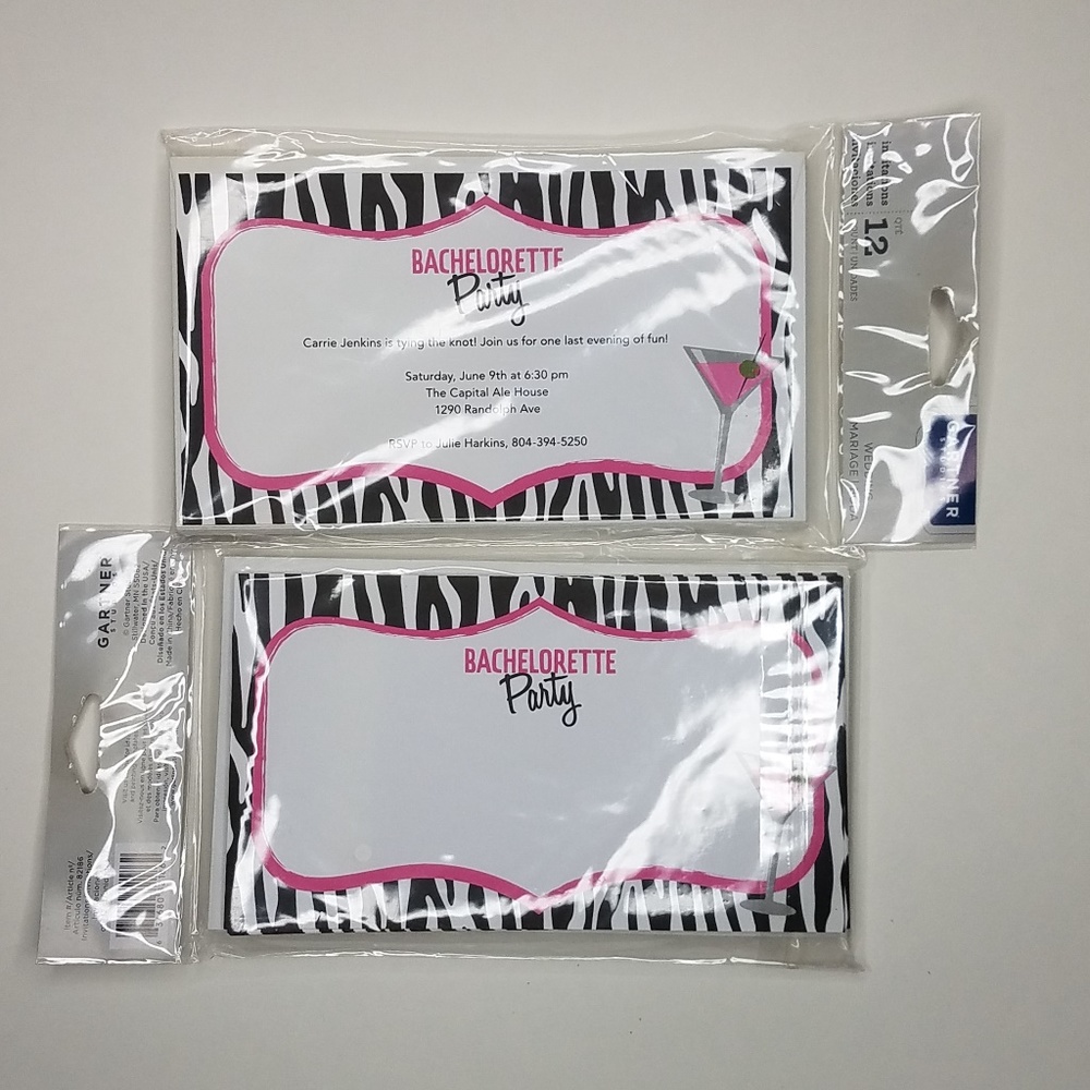Gartner Studios Bachelorette Party Invitation Card